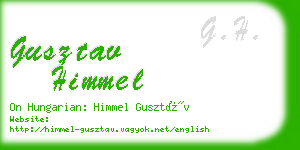 gusztav himmel business card